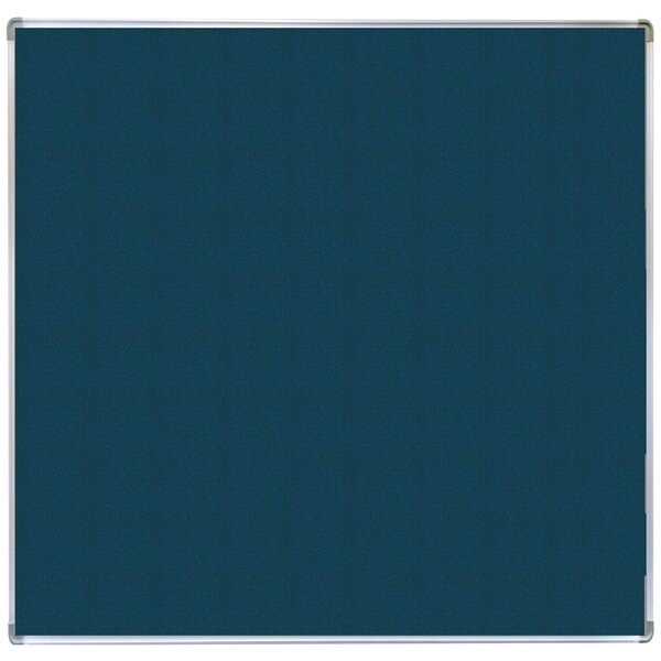 VIC Cork Bulletin Board with Euroframe Design 48"x48" Blueberry